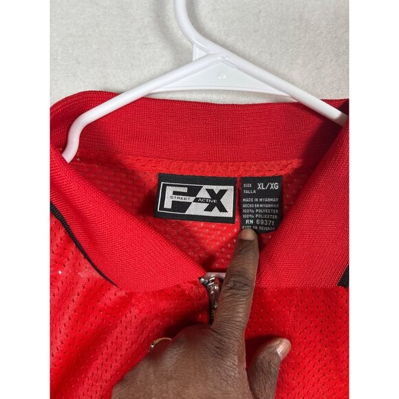 FX Street Active Red Mesh Polo Shirt XL Polyester Mens - Picture 5 of 8
